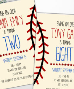 Baseball Birthday Party Invitation Template Pdf