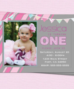 Blank 1 Year Birthday Invitation Template Excel Sample