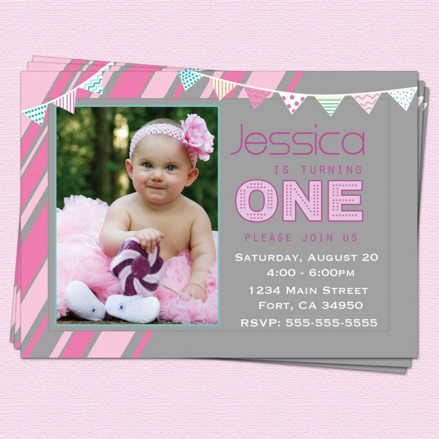 Blank 1 Year Birthday Invitation Template Excel Sample