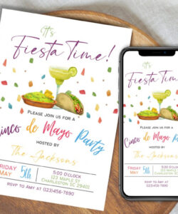 Blank 5 De Mayo Invitation Template Word