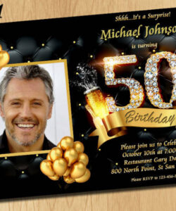 Blank 50Th Birthday Invitation Card Template Pdf Sample