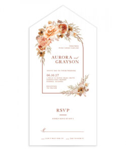 Blank All In One Wedding Invitation Template Word