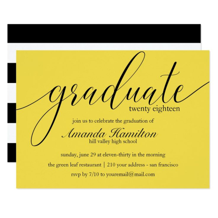 Blank Black And Yellow Invitation Template Doc