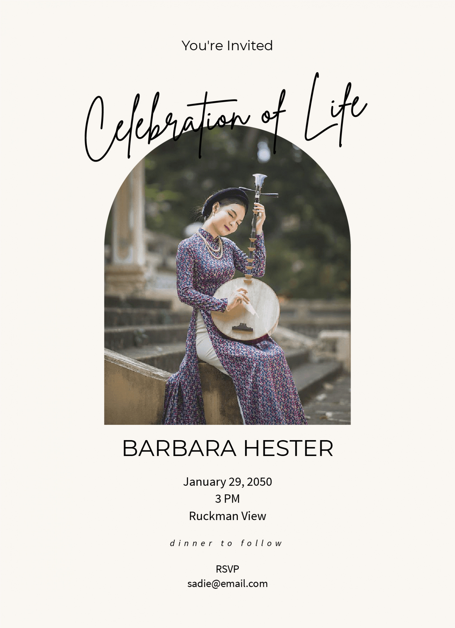 Blank Celebration Of Life Invitation Template Excel