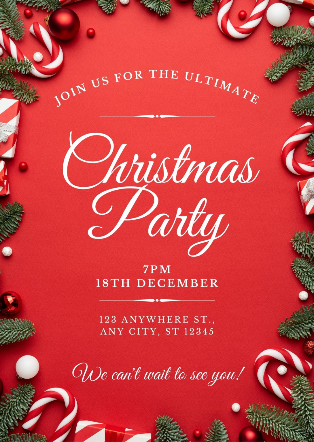 Blank Company Holiday Party Invitation Template Excel Sample