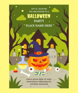 Blank Halloween Birthday Party Invitation Template Word Sample