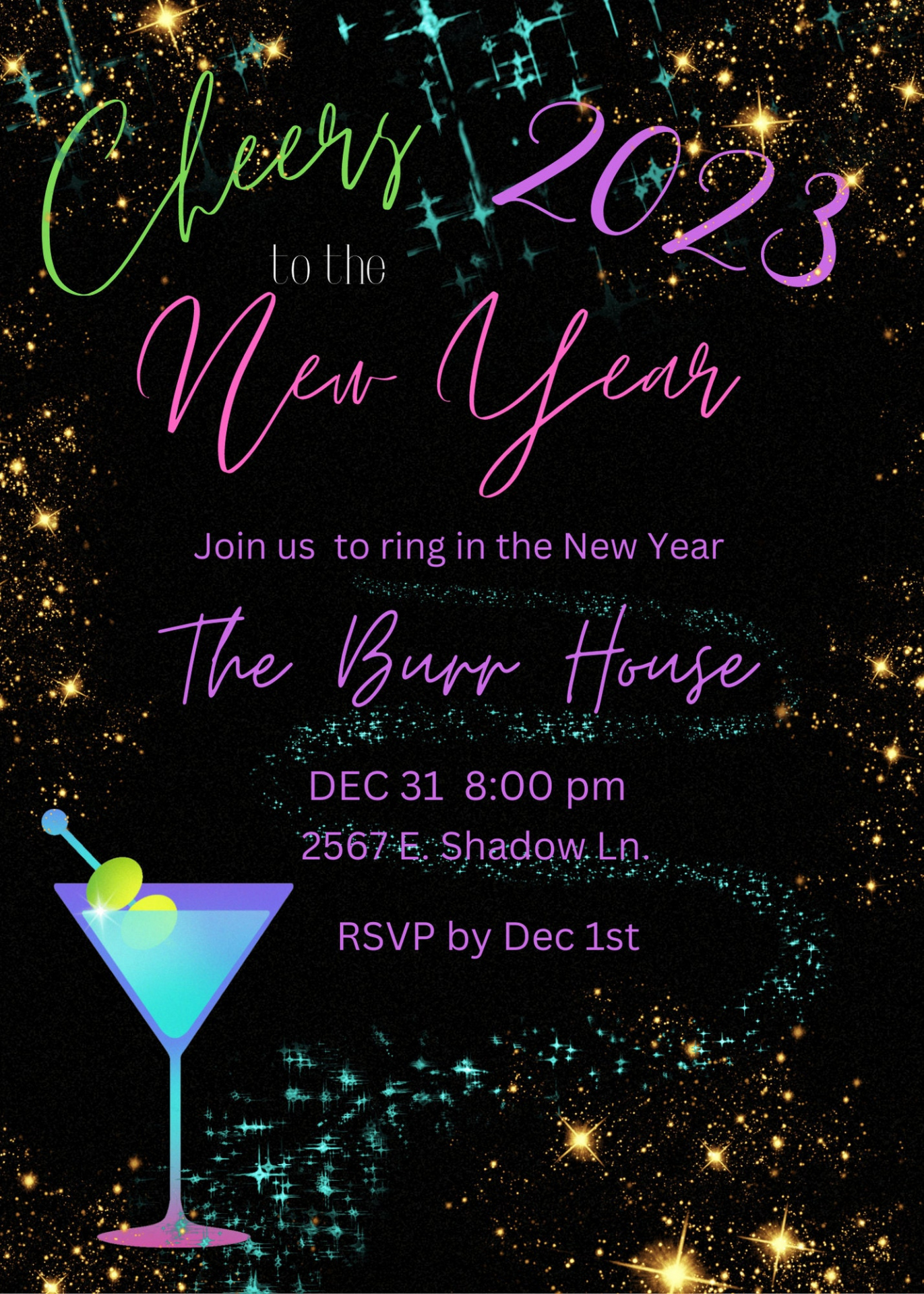 Blank New Years Eve Invitation Template Excel