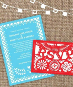 Blank Papel Picado Wedding Invitation Template Pdf Sample