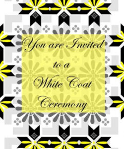 Blank White Coat Ceremony Invitation Template Pdf Sample