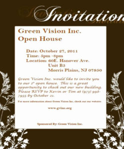 Business Open House Invitation Template