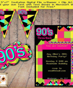 Custom 80S 90S Party Invitation Template