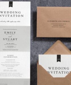 Custom All In One Wedding Invitation Template Excel