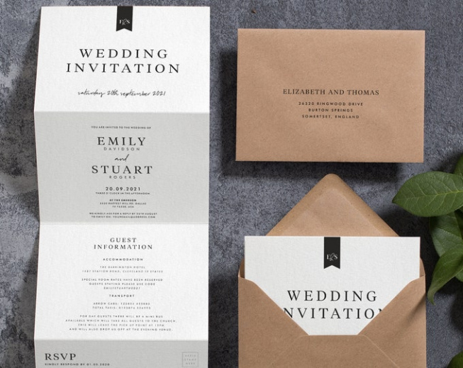 Custom All In One Wedding Invitation Template Excel