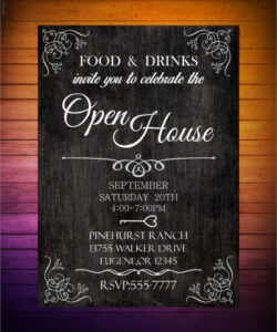 Custom Business Open House Invitation Template Word