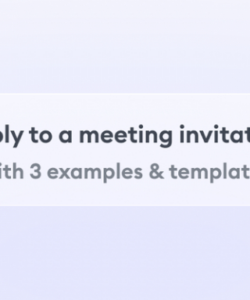 Custom Invitation To Meeting Email Template  Sample