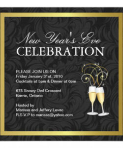 Custom New Year Party Invitation Template Word