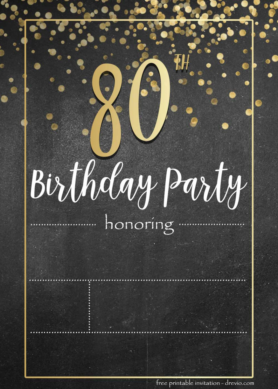 Editable 40 Year Birthday Invitation Template Pdf Sample