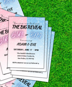 Editable Background Gender Reveal Invitation Template Pdf