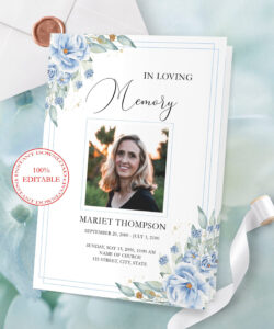 Editable Celebration Of Life Invitation Template Word