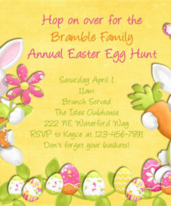 Editable Easter Egg Hunt Invitation Template Excel Sample