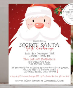 Editable Invitation For Secret Santa Template Doc Sample