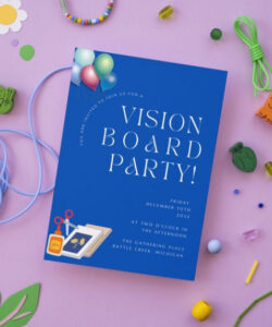 Editable Vision Board Party Invitation Template Excel Sample