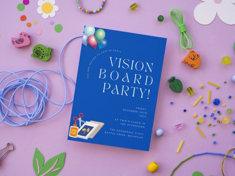 Editable Vision Board Party Invitation Template Excel Sample