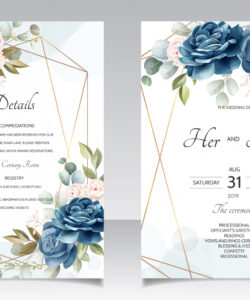 Editable Wedding Ceremony Invitation Card Template Pdf Sample