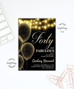 Free  40 And Fabulous Invitation Template Pdf Sample