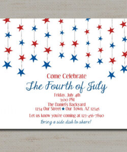 Free  4Th Of July Party Invitation Template Word Sample