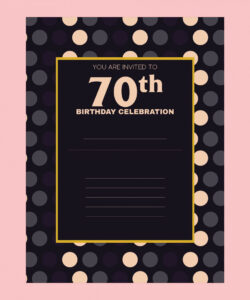 Free  70Th Birthday Invitation Card Template Word