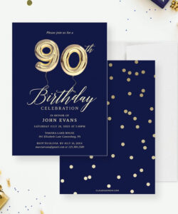 Free  90Th Birthday Party Invitation Template Pdf Sample