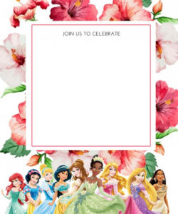 Free  Background Disney Princess Invitation Template Word