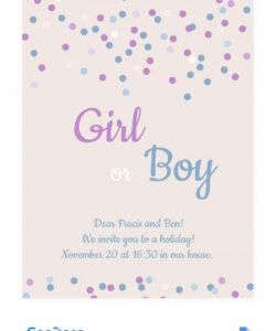 Free  Background Gender Reveal Invitation Template Excel