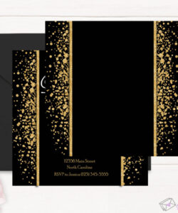 Free  Black And Gold Invitation Template Word Sample