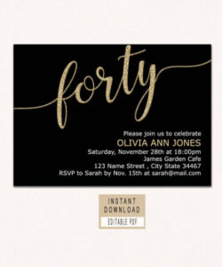 Free Blank 40 And Fabulous Invitation Template Word