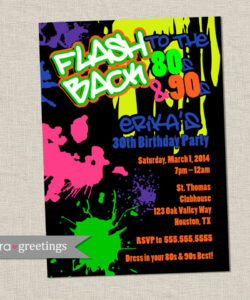 Free Blank 90S Birthday Party Invitation Template Word Sample