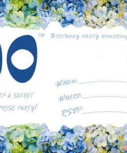 Free Blank 90Th Birthday Party Invitation Template Excel Sample