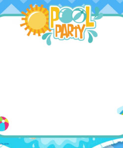 Free Blank Birthday Pool Party Invitation Template Excel Sample