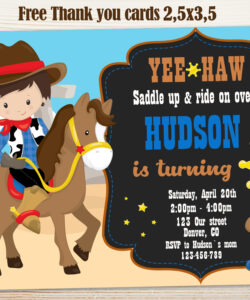 Free Blank Cowboy Theme Party Invitation Template Pdf Sample