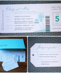 Free Blank Flight Ticket Wedding Invitation Template Excel