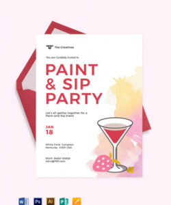 Free Blank Paint And Sip Invitation Template Word Sample