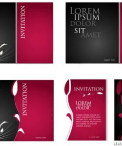 Free Blank Red And Black Invitation Template Doc Sample