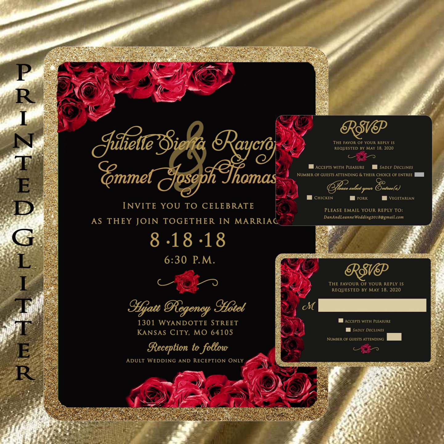 Free Blank Red And Black Invitation Template Word