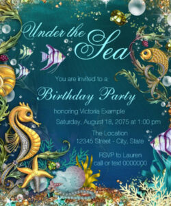 Free Blank Under The Sea Invitation Template Doc Sample