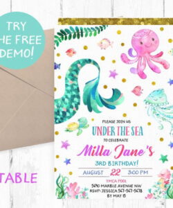 Free Blank Under The Sea Invitation Template  Sample