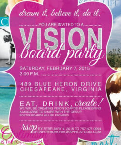 Free Blank Vision Board Party Invitation Template