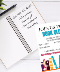 Free  Book Club Invitation Email Template Excel