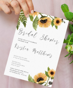 Free  Bridal Shower Postcard Invitation Template