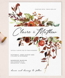 Free  Burnt Orange Wedding Invitation Template Excel Sample